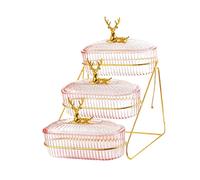 Qianly Plateau de Rangement et de Service pour Aliments et Collations En Forme de Bol à Noix, Grille de Cerf 3