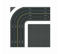 Qianly Plateau RTE Civique Miniature en PVC Robuste Plateau Diorama Urbain Marquages Rtiers Modulaire pr Étudian, Base