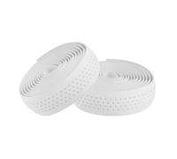 Qianly Poignée de Vélo Ruban Guidon Bande Revêtement Surface Texturée Silicone Base EVA Amortissante Respirante Lavable Adaptée au Cyclisme sur Route VTT, White