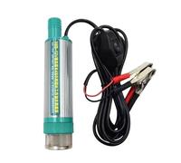 Qianly Pompe à Gasoil d'Aspiration Électrique de Ravitaillement Submersible avec Construction Robuste en Alliage d'Aluminium Adaptée aux Besoins en Plein Air, Câble 12 V de 3 M