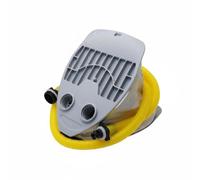 Qianly Pompe à Pied Gonflable Pompe à Air Gonfleur Dégonfleur Conception Compacte avec Entrée et Sortie Séparées Tuyau Long 140 Cm Adaptée au Camping Paddle, Pompe À Pied Q9, 9 litres, Gris Et Jaune