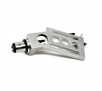 Qianly Porte-Cellule de Bras de Lecture Platine Vinyle Support Cartouche Montage Sécurisé Aluminium CNC avec Câblage Argent Réglables Compatible Audiophile Installation Domestique DJ Studio, Argenté
