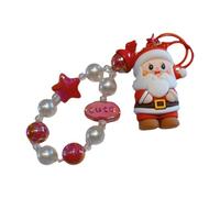 Qianly Porte-clés de Noël, Bracelet de Perles, Cadeau de Fête, Prix de Carnaval, Le Père Noël