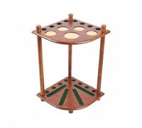 Qianly Porte-queues de Billard en Bois Massif Support Billiard au Sol Râtelier de Queues Présentoir Stable Capacité 8 Cues avec Base Organisée pour Boules et, Noir