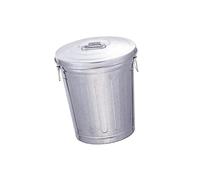 Qianly Poubelle d'Extérieur Composteur Métallique Solution de Rangement et Pot de Fleurs de Vintage avec Couvercle et Poignées Pratiques Adapté pour, 23l