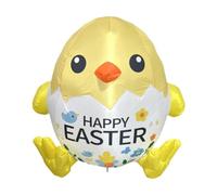 Qianly Poussin Gonflable de Pâques de 133.3cm avec éclairage pour Décoration Extérieure