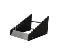 Qianly Présentoir au Sol Étagère Échantillons Support Exposition Rack Carrelage Rayonnage Structure Bois et Métal avec Tube, XL, 10 Grilles Pour Carreaux 600 600, 800 800 Dimensions 590x400x312 Mm