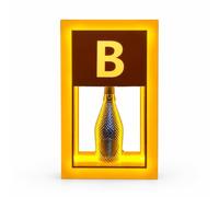Qianly Présentoir Bouteille Acrylique Support Socle Lumineux Vitrine Boisson Pièce Maîtresse Moderne pour Une Adapté aux Collectionneurs de Maison Présentations Soirées à Domicile