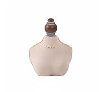 Qianly Présentoir Collier Buste Support Bijoux Mannequin Collier Porte Collier Finition Velours avec Base Bois pour Un Maintien Droit et Une Mise du Centre , Buste Court avec Texte