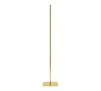 Qianly Présentoir Sol Épuré Présentoir avec Base Carrée Support D'affichage pour Showroom, Doré, Plaque Carrée Avec Tige Droite