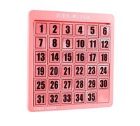 Qianly Puzzle Coulissant Numérique, Jeu de Chiffres Coulissants, Entraînement de Concentration, Puzzle éducatif, Activité d'apprentissage, Mouvement Numé, Rose 35 Cubes