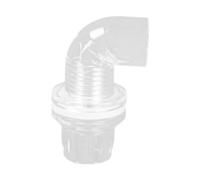 Qianly Raccord de Tuyau D'aquarium pour Systèmes d'eau, Raccord de Réservoir en Acrylique Transparent, Coude de 20 Mm