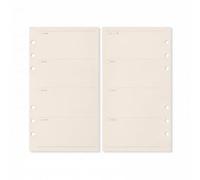 Qianly Recharge Feuilles Mobiles Papier Recharge Cahier Planner Insert Papiers Perforés En Papier 100g Écriture Fluide Sans Transfert pour Classeurs, 5 pièces