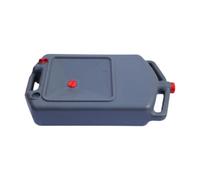 Qianly Récipient de Vidange d'Huile Plateau de Collecte Fluté avec Bouchon Poignée en Polypropylène Solide pour Atelier Garage Scooter Entretien