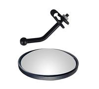 Qianly Rétroviseur Angle Mort Rond Adjustable Accessoire Convexe Latéral Miroir Remplaçable Large Champ Fonction Ajustable Adapté Camion Bus Scolaire Bus Pub, Petite Pince