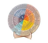 Qianly Roue des avec Support, Roue en Bois pour Les, Cadeau pour Thérapeute, Décoration de Bureau, pour Conseiller Scolaire Ou Prof