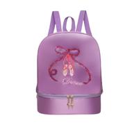 Qianly Sac à Dos de Danse de Ballet, Sac à Dos de Ballerine pour Filles Mignonnes pour Voyage de Claquettes, Violet