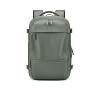 Qianly Sac à Dos de Exploration Style Simple Sac à Dos Grand Volume Léger Bagagerie pour Étudiants, Vert, Vert Armée, 18 Pouces