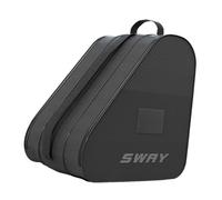 Qianly Sac à roulettes pour Patins, Sac de Transport pour Chaussures de Patinage, Trois Poches, Imperméable, Accessoires, Multifonctionnel, Grande Capacité, Noir