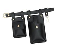 Qianly Sac à Taille robddy Cuir en Cuir imperméable des Cadeaux Chics Confortables Doux, Pochette à Ceinture, Noir