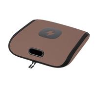 Qianly Sac de Rangement Câble EV Organisateur Pochette Doublure Protection Fermeture Velours Polyvalent Utilisation Adapté pour Propriétaires de Véhicules Dé, Marron Grand