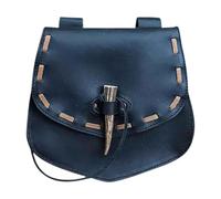 Qianly Sac de Taille Sac à Main Casual Médiéval, Ceinture Pochette pour Cosplay Costume Carnaval Fête, Noir