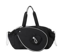 Qianly Sac de Tennis pour Femmes Sac de Sport Sacoche de Badminton Sac à Main de Rangement avec Poche Avant Séparée Facile à Nettoyer Approprié pour Le, Noir