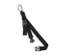 Qianly Sangle à Mousqueton Nylon Sangle à Dégagement Rapide Dragonne Plongée, Noir, 28cm