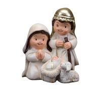 Qianly Sculpture « Jésus N頻, Ornement « Jésus N頻, Dieu, Crèche de Noël pour Le Comptoir de La Maison de Noël, Blanc