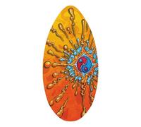 Qianly Skimboard en Bois de 76 cm, conçu pour Les Enfants et Adolescents, Coloré