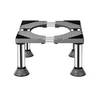 Qianly Socle Machine à Laver Antidérapant Base Lave-Linge Acier Inoxydable Support Laveuse-Sécheuse pour Maison, Pieds D Éléphant Surélevés en Acier Inoxydable Hauteur Totale 25-28cm Double Tube