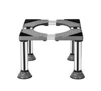 Qianly Socle Machine à Laver Antidérapant Base Lave-Linge Acier Inoxydable Support Laveuse-Sécheuse pour Maison, Pieds D Éléphant Surélevés en Acier Inoxydable Hauteur Totale 30-33cm Double Tube
