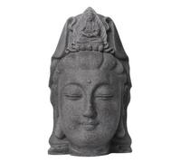 Qianly Statue Bouddhiste Décorative Style, Chinois, Tête De Bouddha C, 30cm De Hauteur, 18cm De Longueur, 16cm De Largeur
