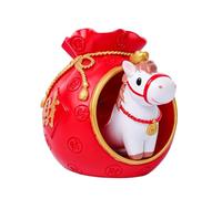 Qianly Statue de Cheval, Décoration pour La Maison et Le Bureau, Souvenir D'étagère pour Le Nouvel An Chinois, Décoration Créative pour Table et Bol, Style B