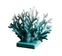Qianly Statute Corail | Surface Texturée, Décor Corail Ramifié, pr Entrée, Intérieur, Bleu