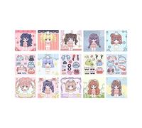 Qianly Sticker Book Cahier Autocollant Activité Journal Enfant DIY Papier Créatif Fonction Éducative Convient Aux Filles Jeux à La Maison Fête Cadeau D'Anniv, ROSE
