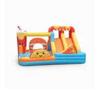 Qianly Structure Gonflable avec Toboggan Multi-Activités Aire Jeux Gonflable Multicolore Jeu pour Enfants, Jardin, Anniversaires
