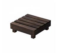 Qianly Support à Plantes sur Pied Déplaçable Support à Fleurs En Bois Stable Présentoir à Pots de Fleurs pour Balcon, Salon, Angle Fenêtre , Carré Bas A 29,5 × 29,5 × 10 Cm