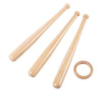 Qianly Support de Baseball En Bois avec Trépied, 3 Pièces, Support pour Mini-battes et Anneau de Rangement.