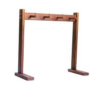 Qianly Support de Carillon En Bois, Présentoir pour Carillon éolien de Table, Support de Gong Multifonctionnel à Suspendre, Construction En Bois Robuste, S