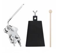 Qianly Support de pour Batterie Pince Percussions Bras en L Réglable 360 Degrés Montage Universel sur Pied Verrou Anti-glisse Acier Solide Extension pour