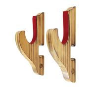 Qianly Support Mural en Bois Massif, Horizontal et Compact, avec Crochet pour épée et Flûte Tanto, 1 Couche rembourrée