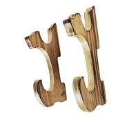 Qianly Support Mural en Bois Massif, Horizontal et Compact, avec Crochet pour épée et Flûte Tanto, 2 Niveaux