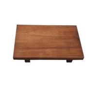 Qianly Support sur Pied en Bois Présentoir de Comptoir Plateau Rectangulaire Organisateur de Salle de Bain avec Un Grain de Bois Naturel Adapté pour La Cuis