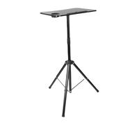 Qianly Support Tripode Repose-Ordinateur Ordinateur DJ Plateau Bois Fer Réglable Tablette Pliable Convient à Soirée Bureau Présentation Maison, 1.2 Mètre