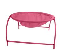 Qianly Suspendu pr Chat Respirant | Surélevé, Hamac pr Chat Support Métallique, Compact, lon, Chats, Pits Compagnie, Rose
