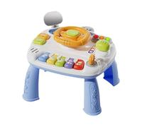 Qianly Table D'activités Musicale avec Pieds Détachables - Cadeau Idéal pour La Saint-Valentin - Jouet Sensoriel 2 En 1 pour Filles de 3 à 6 Ans, Bleu