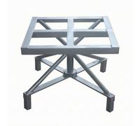 Qianly Table Peinture Rotative en Acier Support Peinture avec Plateau Rotatif Pivotant pour Garage, Carré 50 50 40cm, Double Axe