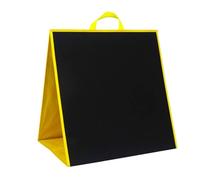 Qianly Tableau Éducatif en Feutrine Planche Pédagogique Double Face Tableau de Flanelle Auto-adhérent Support Autonome Pliable Jeu Narratif Motricité Fine, Bleu+Noir