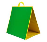 Qianly Tableau Éducatif en Feutrine Planche Pédagogique Double Face Tableau de Flanelle Auto-adhérent Support Autonome Pliable Jeu Narratif Motricité Fine, Bleu-Vert